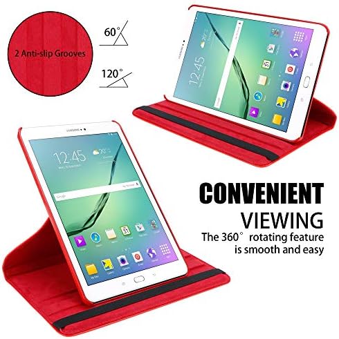 Cadoorabo Tablet Carcasă compatibilă cu Samsung Galaxy Tab S2 SM-T815N / T813N / T819N în roșu de mac-copertă de protecție