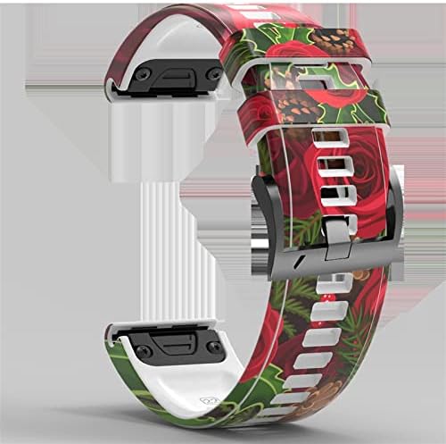 Curele de bandă pentru încheieturi IOTUP pentru Garmin Fenix ​​5 5x Plus 6 6x Pro 935 945 3HR Smart Watch Printing Sports Silicon