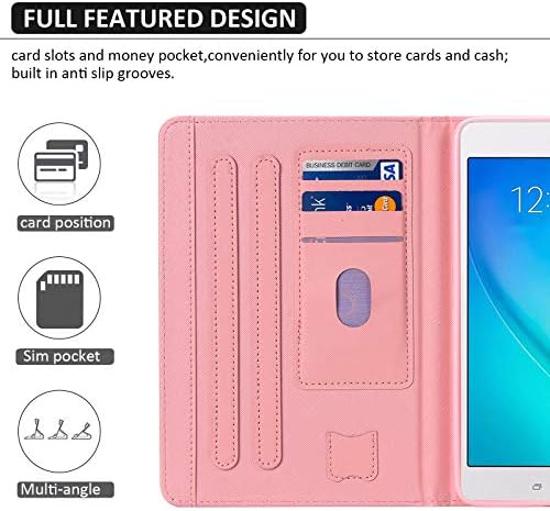 Carcasă dteck pentru Samsung Galaxy Tab O tabletă, închidere magnetică suport portofel din piele protector subțire flip copertă