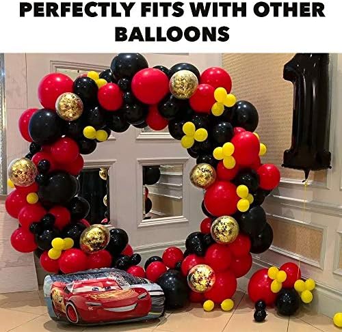 30 PC -uri culori pentru petreceri set balon roșu galben negru rotund latex baloane pentru copii ziua de naștere pentru copii