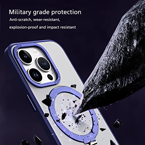Carcasă de protecție finală Simptech pentru iPhone 14 Pro Max Magsafe Compatibil cu aliaj Aerospace Stand ascuns, Material