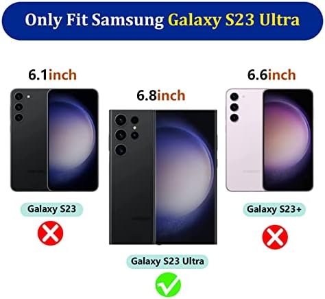 TUTINGKE pentru Samsung Galaxy S23 Ultra Husă pentru femei, [blocare RFID] Husă portofel din piele pentru Galaxy S23 Ultra