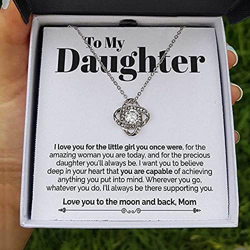 Cadou pentru fiică de la mamă, mamă Colier fiică, cadou pentru fiică Pandantivul colierului de bijuterii, fiica cadou de ziua