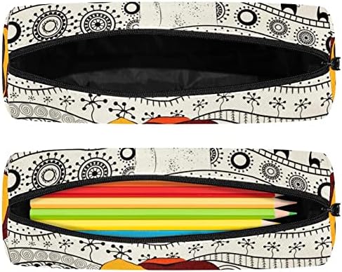 Femeie africană în turban creion tribal caz de papetărie cu papetărie cu fermoar geantă de machiaj pentru machiaj pentru școlii