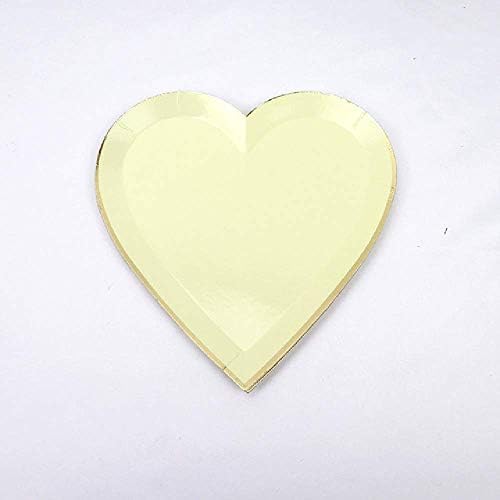 8buc / lot în formă de inimă veselă de unică folosință hârtie farfurie cupe nunta Decor Happy Birthday Valentine ' s Day Baby