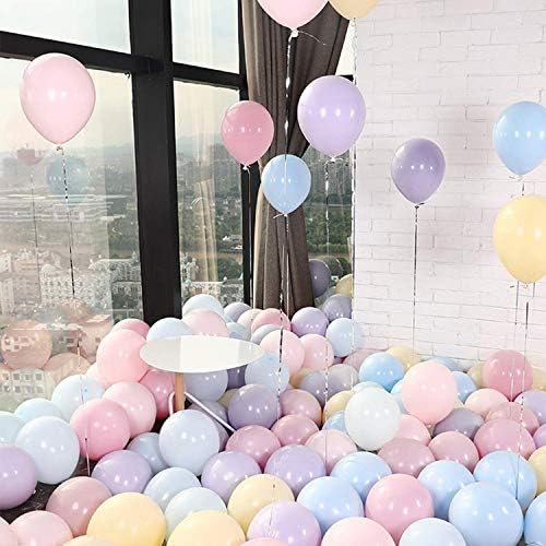 MARYLIKESFLOWERS Macaron asortate Rainbow baloane 10 inch 100 buc / pachet pentru Baby Shower ziua de nastere Bachelor party