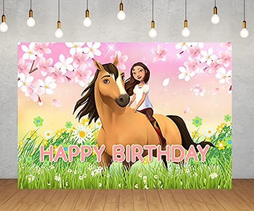 Spirit Horse fundal pentru decoratiuni petrecere de ziua de nastere Spring Spirit horse Banner pentru Baby Shower Party Supplies