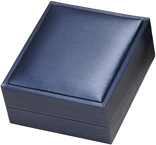 12 bucată Albastru Culoare Colier Cercel Set cutie cadou de lux Soft Touch PU piele Material en-gros vrac colier pandantiv