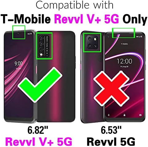 Fdcwtsh compatibil cu T-Mobile Revvl V+ 5g caz 360 Deree Rotativ inel Stand Cell Accesorii telefon capac pentru Tmobile RevvlV