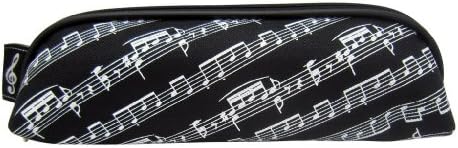 Muzică cu temă de muzică neagră partituri design dreptunghi carcasă creion