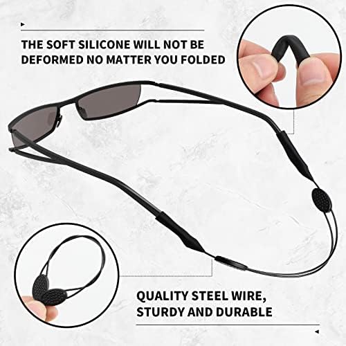 Paivsun curea de ochelari reglabili, 5 buc de ochelari de soare curea, ochelari de silicon curea pentru bărbați femei pentru