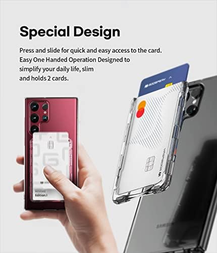 GOSOPERY Crystal Clear Proiectat pentru Galaxy S22 Ultra Carcasă [Non-galben] Carcasă de telefon dur cu șoc cu [suport pentru