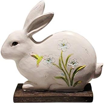 Zamtac Idilic drăguț Rabbit Garden Craft Studiu de casă Bionic Animal Decorare a țării Americane Ornamente creative