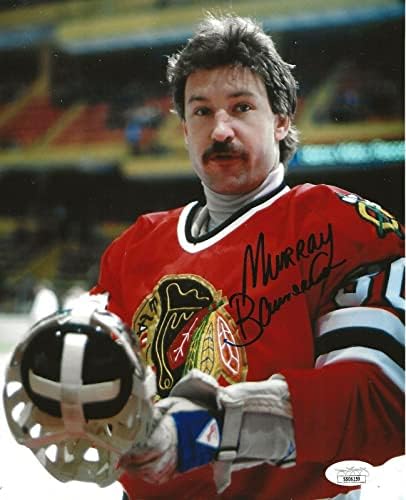 Murray Bannerman semnat Chicago Blackhawks 8x10 Foto Photo Autographed Hawks 2 JSA - Fotografii autografate NHL