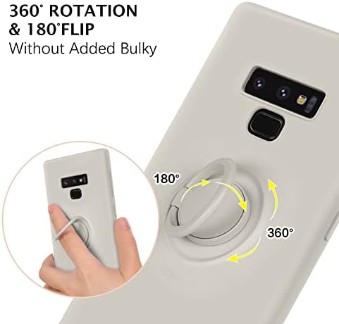Telaso Samsung Galaxy Note 9 Caz, silicon lichid subțire | Kickstand cu suport inel de 360 ​​° | Suport pentru autovehicule