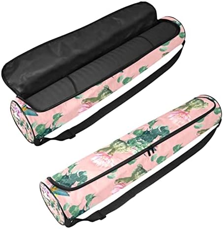 RATGDN Yoga Mat Bag, păsări și lebede exercițiu Yoga Mat Carrier Full-Zip Yoga Mat Carry Bag cu curea reglabilă pentru femei