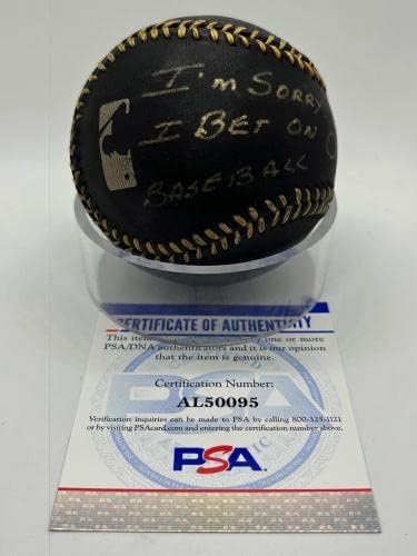 Pete Rose Charlie Hustle Scuze că am pariat pe autograf semnat baseball PSA ADN *5 - Baseballs autografate