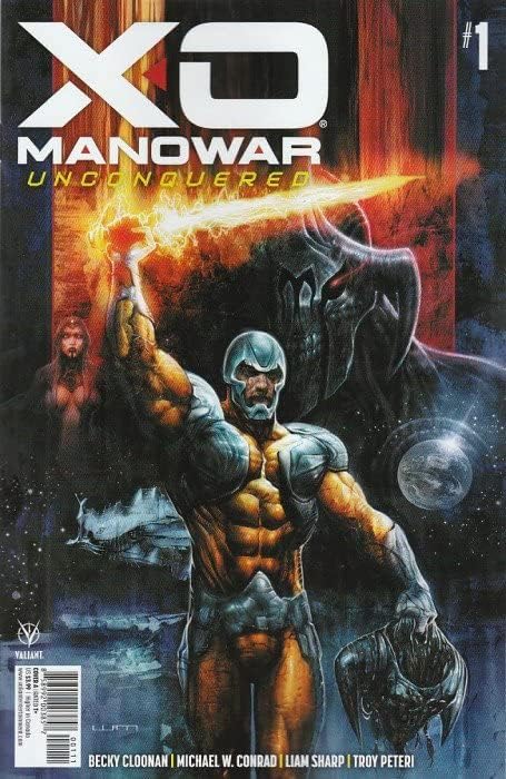 X-O Manowar: neînvins 1a VF / NM ; carte de benzi desenate curajoasă / Becky Cloonan