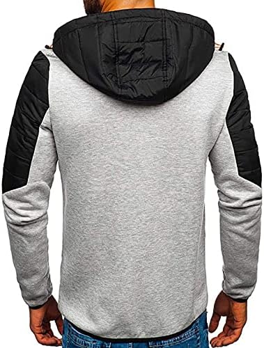 Jachete sport pentru bărbați panou cu glugă cu fermoar pentru bărbați jachete cu cardigan blocarea color care blochează cardigan