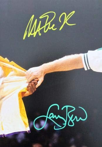 Magic Johnson & Larry Bird semnat 16x20 pensionare foto BAS BAS 2 - Fotografii autografate NBA
