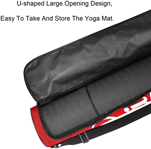 Ziua Îndrăgostiților roșu Yoga Mat Carrier Bag cu curea de umăr Yoga Mat Bag Gym Bag Beach Bag