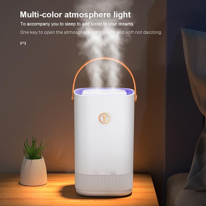 Umidificator de aer HOUKAI Difuzor de aromă de ulei esențial duză dublă cu difuzor de aromă de umidificator cu lumină LED Color