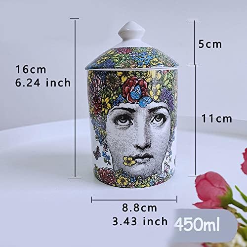 Creative Flower Fairy Jar cu capac pentru decorațiuni de casă Lady Face estetică modernă Porțelan Colecție de raft DIY DIY