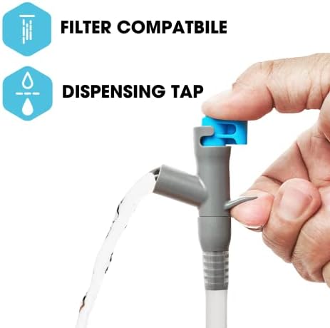 HydraPak Pioneer - Sistem de depozitare și distribuire a apei pliabile - BPA și PVC gratuit de hidratare de camping/rezervor și mânecă BPA