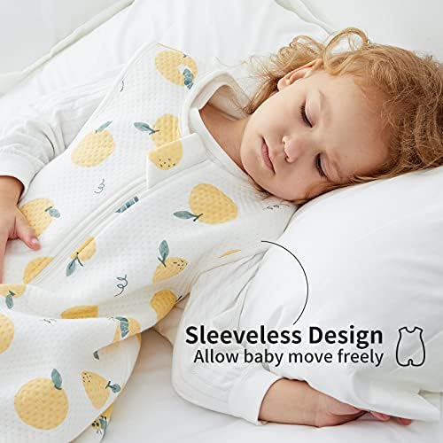Duomiaomiao Unisex Baby Sleep Sack cu picioare, toate anotimpurile 1.0 Tog tog fără mâneci ușoare și respirabil pentru copii pentru dormitor 2T-3T, pătură purtabilă pentru bebeluși matlasată pentru pasionații timpurii