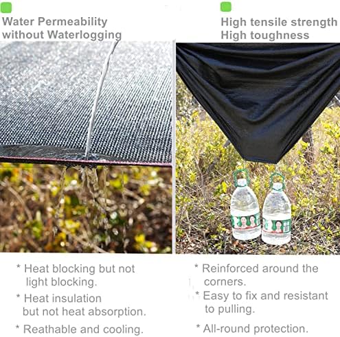 Pânză de umbră Kooyork 40%, nuanță de soare în aer liber, 10 x 20 ft plasă de grădină durabilă, plasă de plasă de umbră de
