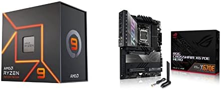 AMD RYZEN ™ 9 7900X 12-core, cu 24 de fire Procesor desktop deblocat + ASUS ROG Crosshair X670E Erou Socket AM5 Ryzen 7000