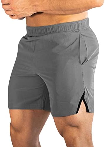 Transpirație scurtă bărbați de vară moda simplă plajă simplă culoare solidă pantaloni scurți casual pantaloni de antrenament de baschet cu pantaloni scurți cu