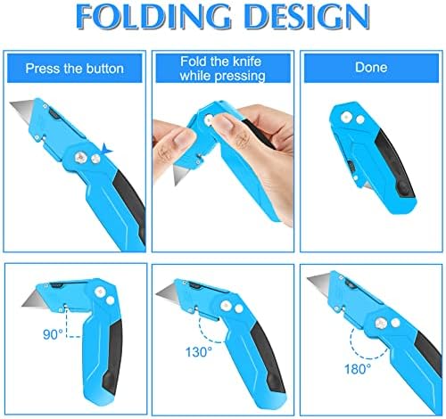 DIYSELF 1 pachet Cutter Cutter cuțit utilitar cu 2 lame de înlocuire, Cutter cutie, cuțit Exacto, cuțit cutie, deschizător