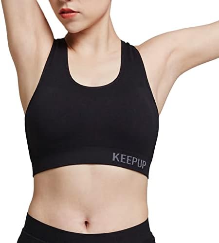 KeepLife sport sutien pentru femei, suport mediu Yoga Sutien Criss-Cross spate căptușit Strappy sport Sutiene