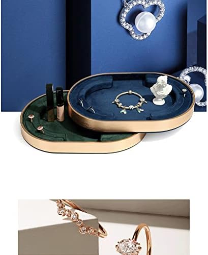 SDEWFG Bijuterii tava de Metal inel colier tava de afișare bijuterii tava de afișare a primi Bijuterii tava loc 20.5 * 30 *