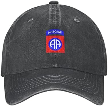 IMEEGIEN 82nd Airborne Divizia umăr Maneca Insignia Baseball Cap pentru bărbați femei Vintage Cowboy Hat Adult Casquette