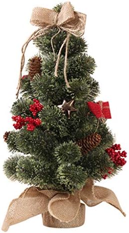 Simulare brad de Crăciun Desktop copac decorare Crăciun Crăciun decor de casă de aur și ornamente roșii pentru brad de Crăciun