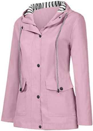 Femei Fleece căptușite ploaie Jacheta Culoare solidă Windproof sport jacheta cu gluga Zip sus Plus Dimensiune Oversize iarna