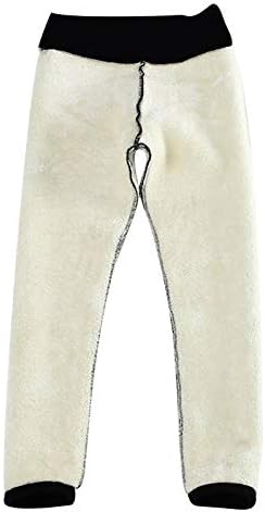 Dsodan Fleece Leggings pentru femei Iarna cald plus dimensiune dimensiune ridicată cu talie ridicată SHERPA SHERPA Pantaloni