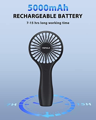TriPole Lollipop Handheld fan Bundle 2000mAh & amp; 5000mah Mini ventilator personal USB reîncărcabilă Ventilator portabil
