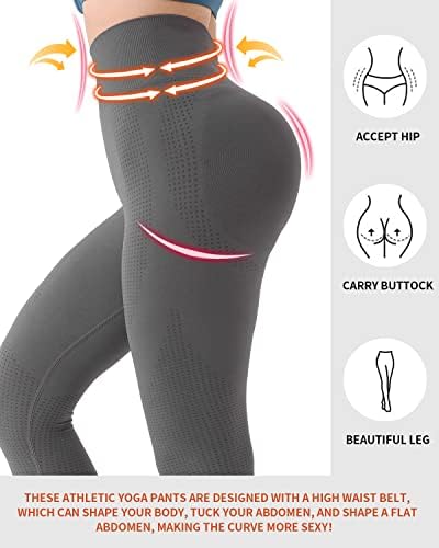 Sultopy antrenament jambiere pentru femei, cu fundul fără probleme, ridicând pantaloni de yoga de control cu ​​talie înaltă