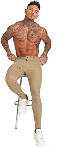 Blugi pentru bărbați Skinny Stretch, blugi premium cu creștere ridicată talie extensibilă 4 sezoane