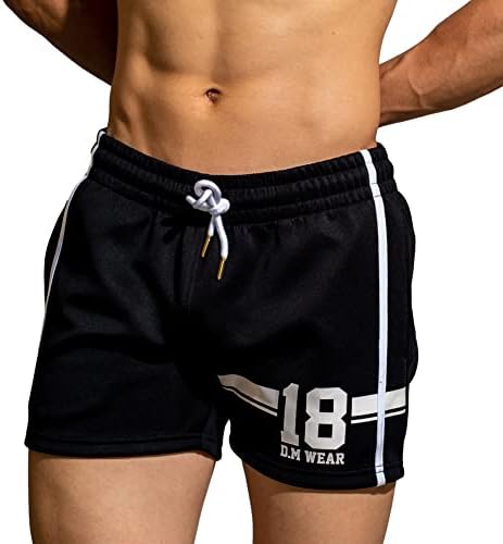 D. M bărbați Sport Pantaloni scurți pentru rularea Gym antrenament atletic Activewear fundul cu buzunar Prada Slim stil
