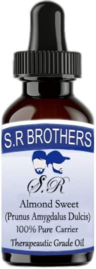 S.R Brothers Almond Sweet Sweet Pure & Natural Terapeutic Oil de purtător de grad 15ml