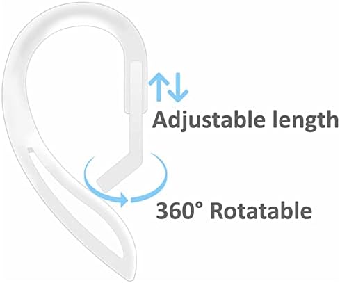 Alxcd Eartips & ureche cârlige Kit de înlocuire pentru air Pods Pro, 2 perechi Over-Ear moale ureche cârlig & 2 perechi anti