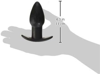 Dop de silicon cu telecomandă anală, 4 inch, impermeabil, negru