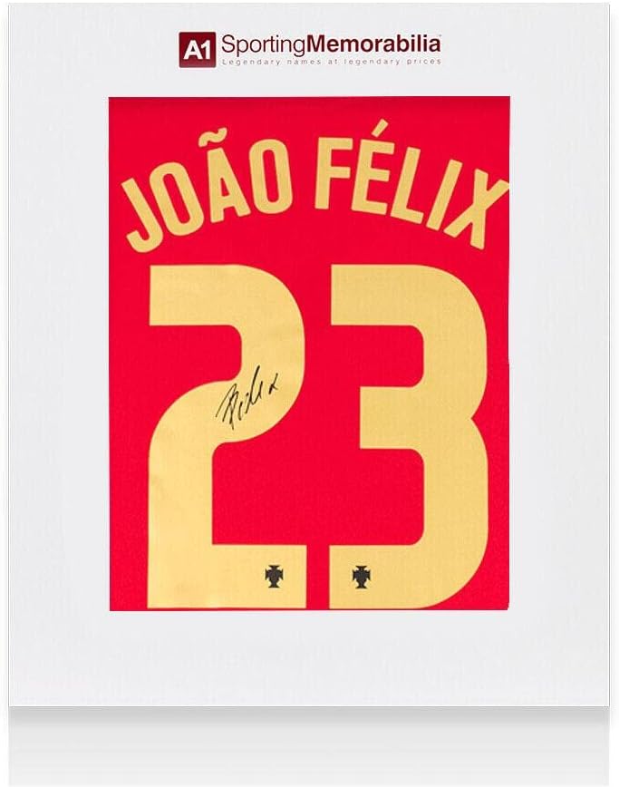 Joao Felix a semnat cămașă Portugal - 2020-2021, acasă, numărul 23 - Cutie cadou - tricouri de fotbal autografate