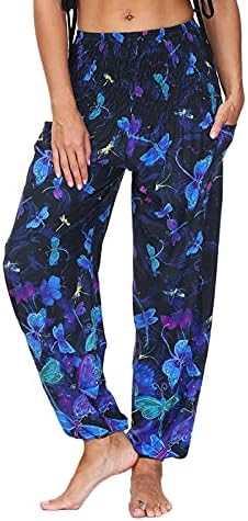 Pantaloni de yoga leopard miashui pentru femei scrunch femei casual desăvârșite pantaloni de yoga pantaloni casual pantaloni