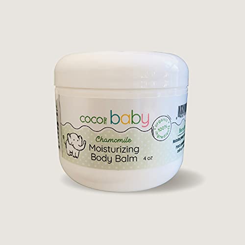 Cocome Baby balsam de corp hidratant pentru Bebeluși. Produs Organic USDA pe bază de mușețel și vitamina E, borcan de 4 fl