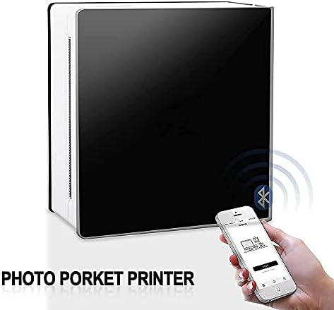M02 Imprimantă de buzunar portabil, imprimantă autocolantă Bluetooth cu 3 role Autocolant termic transparent pentru jurnal,